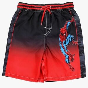 Marvel Cosmics Spider-Man Drawstring Swim Trunks Size 7